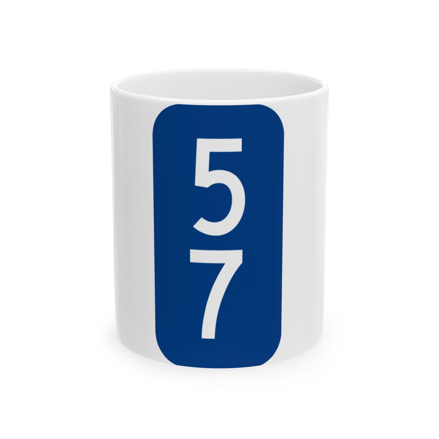 Warren County 57 NY tab (New York) (Road Sign) White Coffee Mug