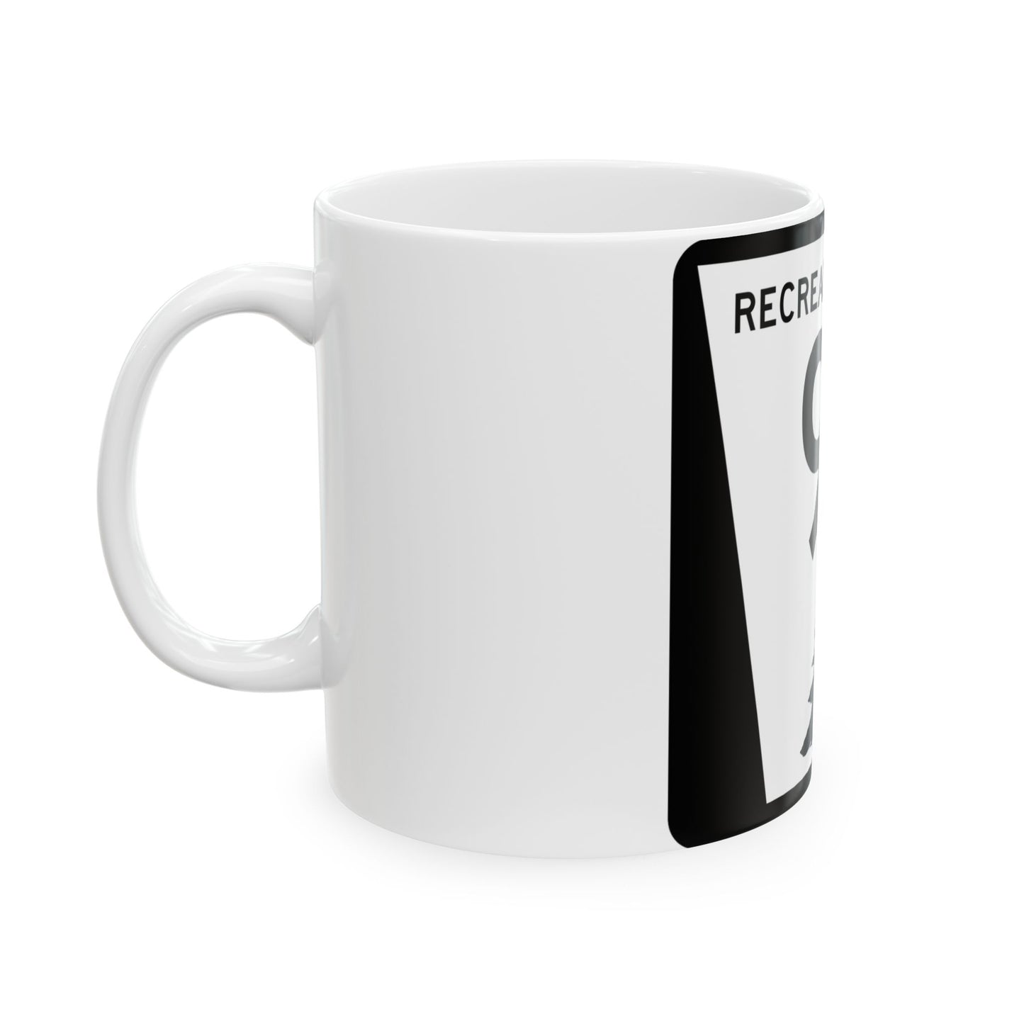 N REC 9B (Nebraska) (Road Sign) White Coffee Mug