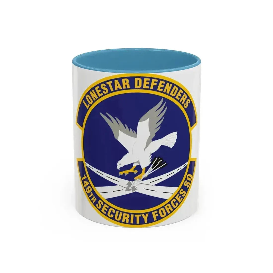 149th Security Forces Squadron (U.S. Air Force) Accent Coffee Mug 11oz Light Blue - Go Mug Yourself