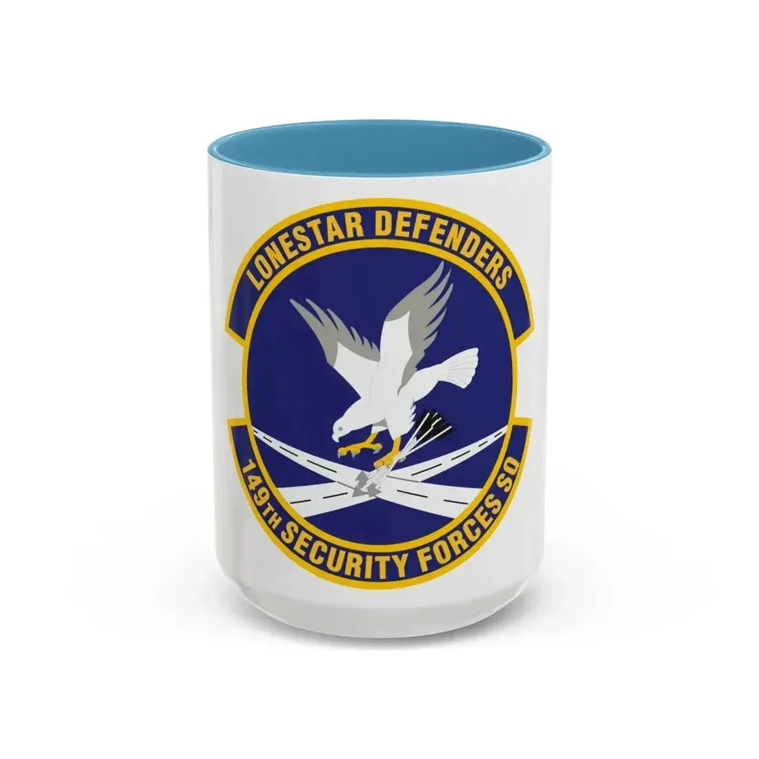 149th Security Forces Squadron (U.S. Air Force) Accent Coffee Mug 15oz Light Blue - Go Mug Yourself