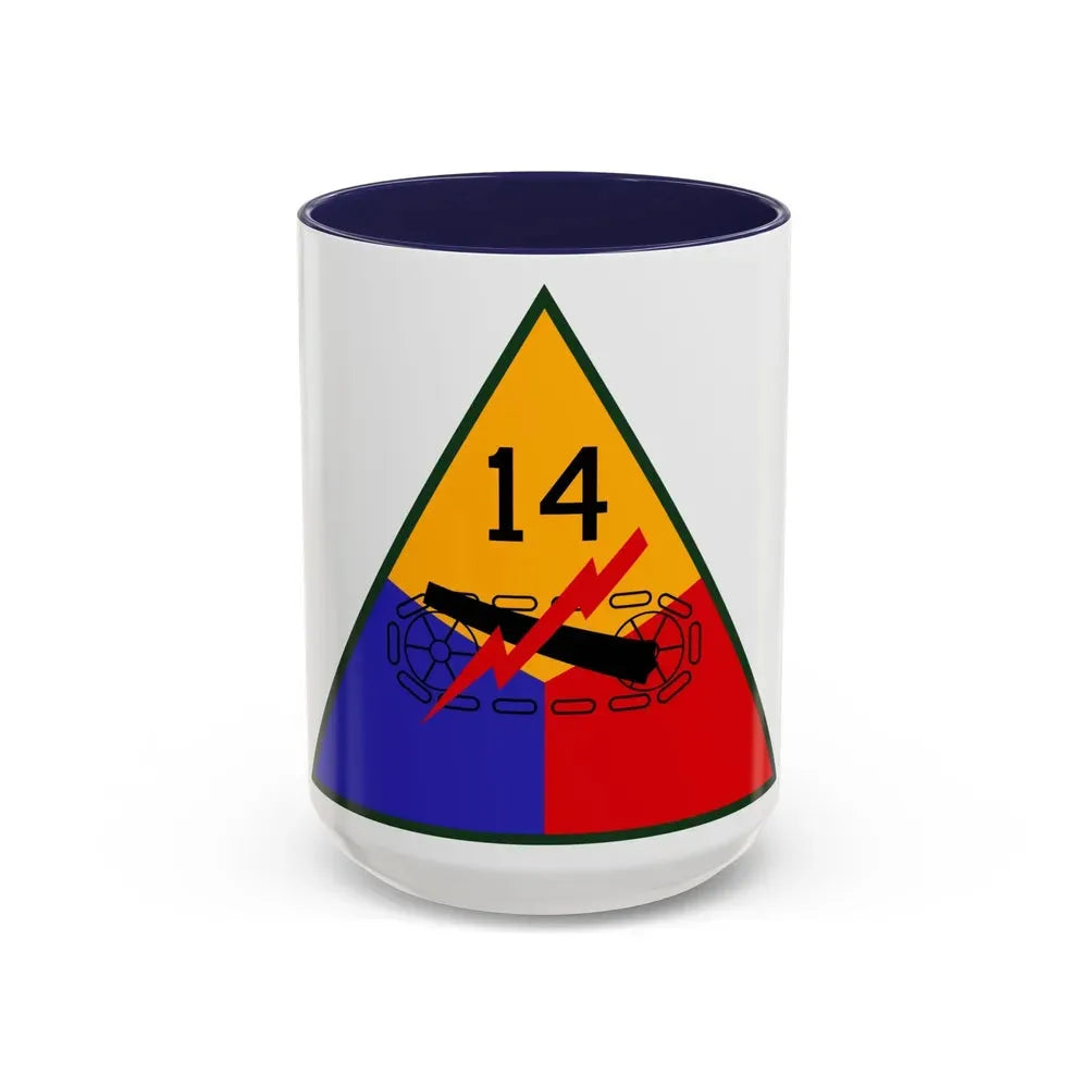 14th Armored Division (U.S. Army) Accent Coffee Mug 15oz Navy - Go Mug Yourself