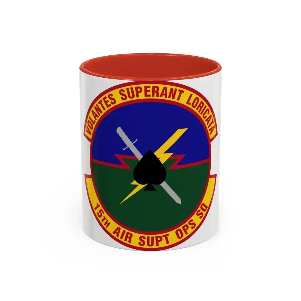 15 Air Support Operations Squadron ACC (U.S. Air Force) Accent Coffee Mug 11oz Red - Go Mug Yourself