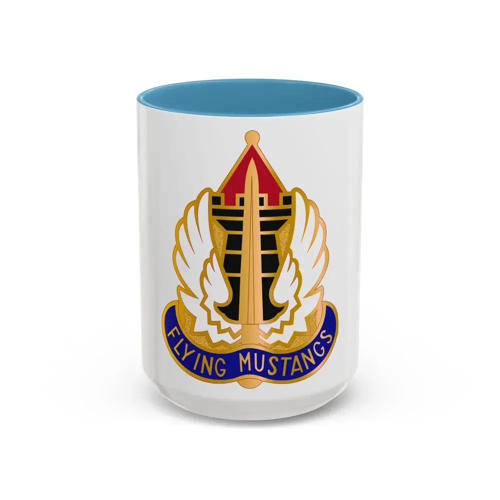 15 Aviation Group (U.S. Army) Accent Coffee Mug 15oz Light Blue - Go Mug Yourself