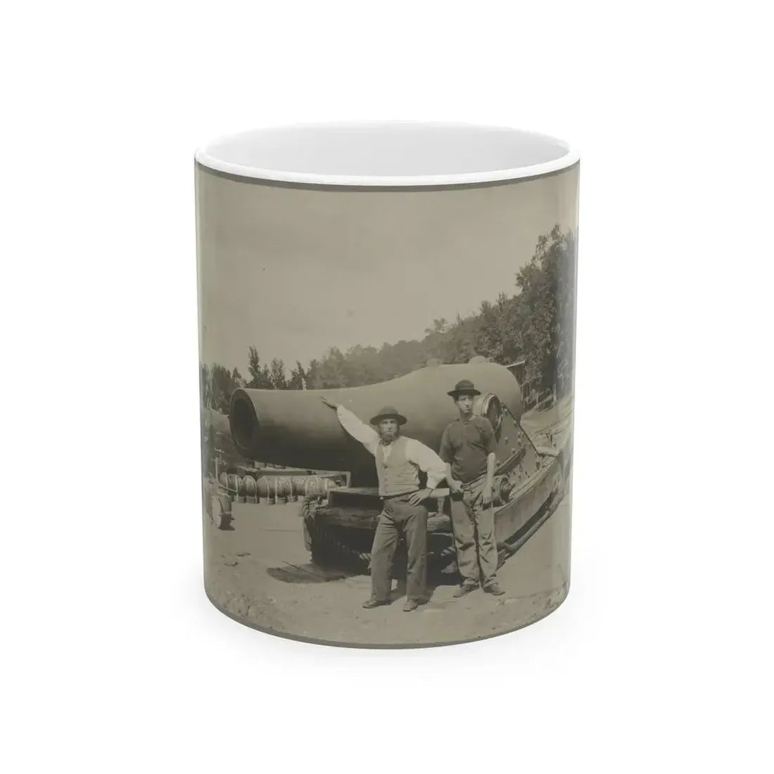 15 In. Gun Near Wash., D.C. Aug. 1865 (U.S. Civil War) White Coffee Mug 11oz - Go Mug Yourself