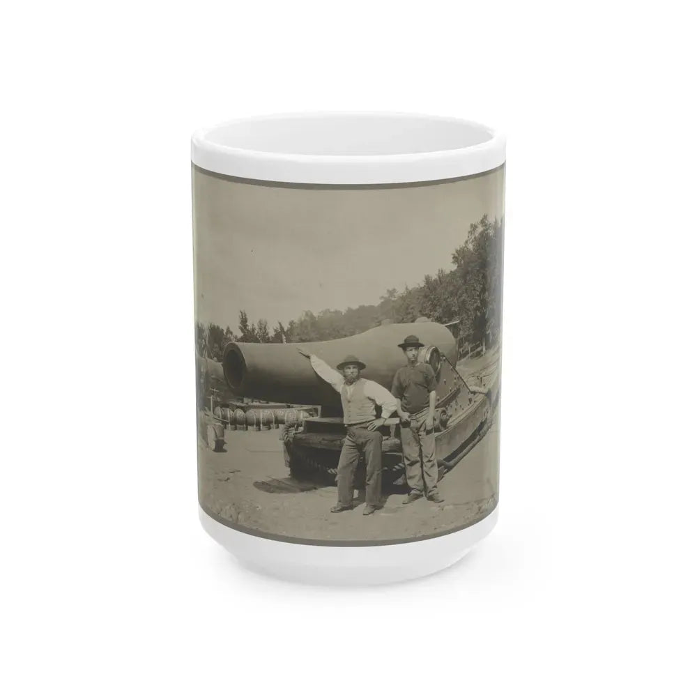 15 In. Gun Near Wash., D.C. Aug. 1865 (U.S. Civil War) White Coffee Mug 15oz - Go Mug Yourself