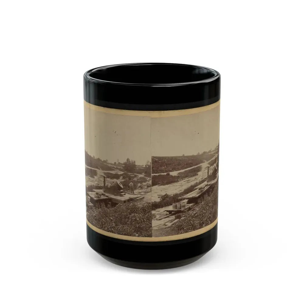 15-Inch (I.E. 13-Inch) Mortar, Dictator In The Works In Front Of Petersburg, Va. View From The North, September 1, 1864 (U.S. Civil War) Black Coffee Mug 15oz - Go Mug Yourself