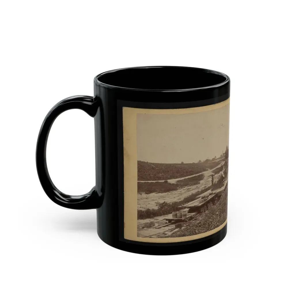 15-Inch (I.E. 13-Inch) Mortar, Dictator In The Works In Front Of Petersburg, Va. View From The North, September 1, 1864 (U.S. Civil War) Black Coffee Mug - Go Mug Yourself