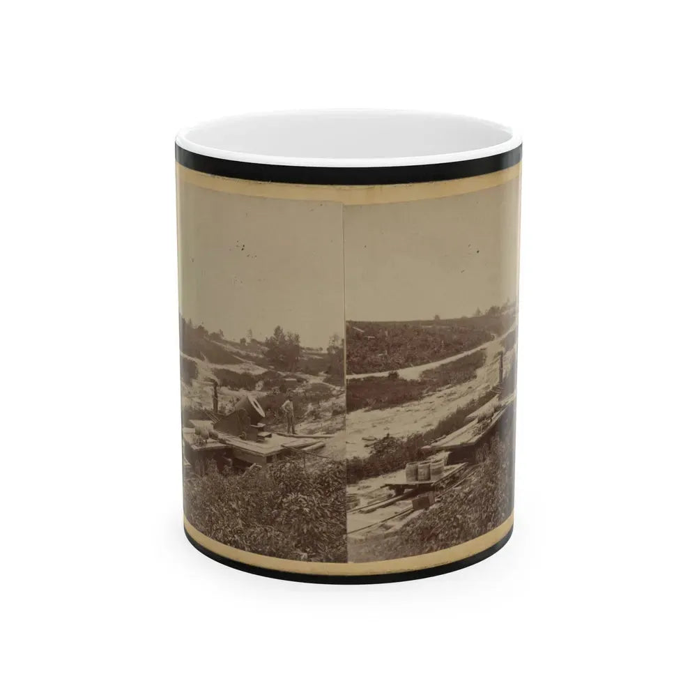 15-Inch (I.E. 13-Inch) Mortar, Dictator In The Works In Front Of Petersburg, Va. View From The North, September 1, 1864 (U.S. Civil War) White Coffee Mug 11oz - Go Mug Yourself