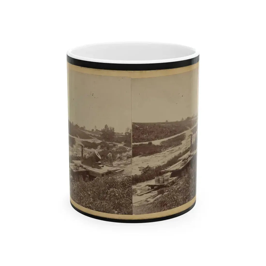 15-Inch (I.E. 13-Inch) Mortar, Dictator In The Works In Front Of Petersburg, Va. View From The North, September 1, 1864 (U.S. Civil War) White Coffee Mug 11oz - Go Mug Yourself