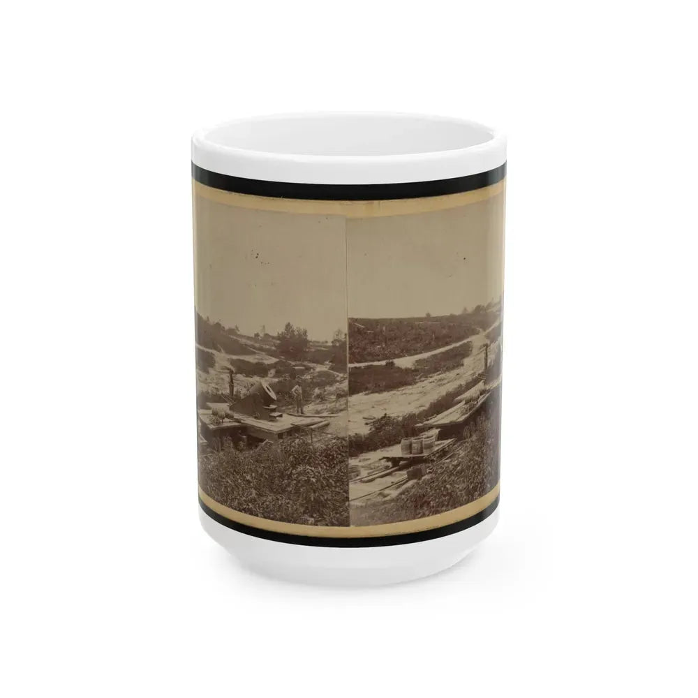 15-Inch (I.E. 13-Inch) Mortar, Dictator In The Works In Front Of Petersburg, Va. View From The North, September 1, 1864 (U.S. Civil War) White Coffee Mug 15oz - Go Mug Yourself