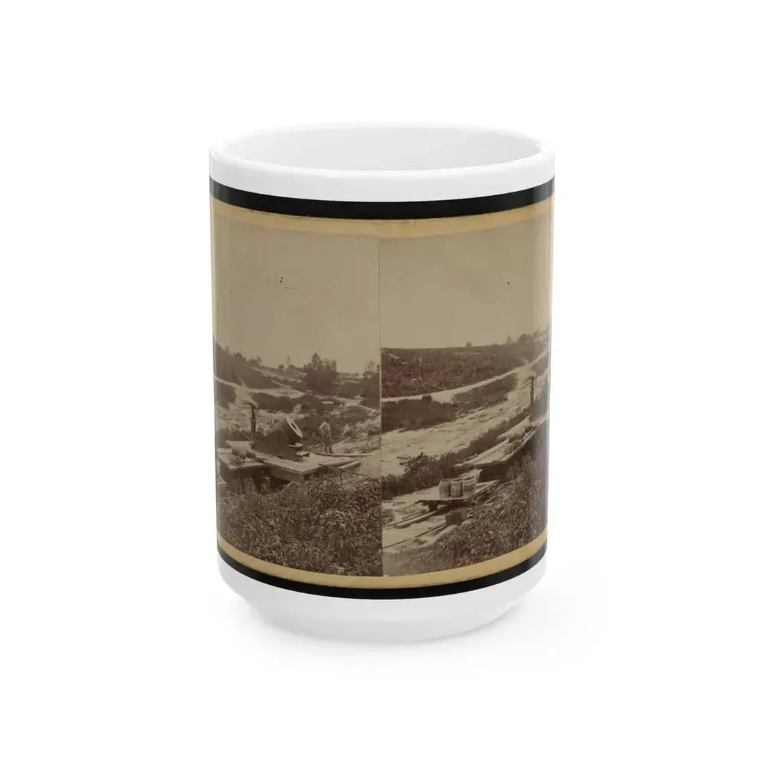 15-Inch (I.E. 13-Inch) Mortar, Dictator In The Works In Front Of Petersburg, Va. View From The North, September 1, 1864 (U.S. Civil War) White Coffee Mug 15oz - Go Mug Yourself