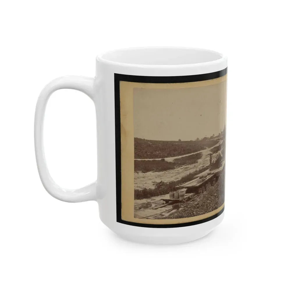 15-Inch (I.E. 13-Inch) Mortar, Dictator In The Works In Front Of Petersburg, Va. View From The North, September 1, 1864 (U.S. Civil War) White Coffee Mug - Go Mug Yourself