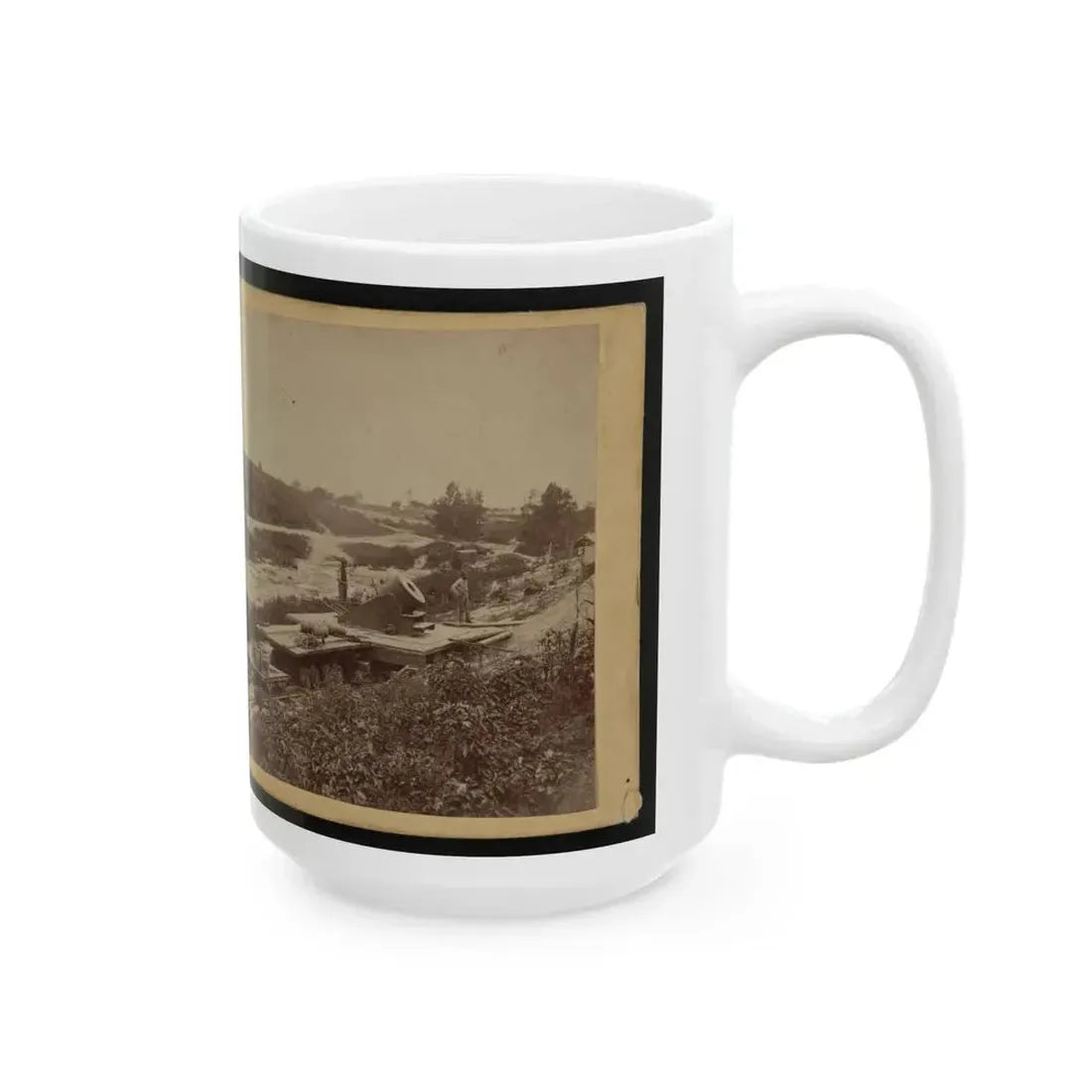 15-Inch (I.E. 13-Inch) Mortar, Dictator In The Works In Front Of Petersburg, Va. View From The North, September 1, 1864 (U.S. Civil War) White Coffee Mug - Go Mug Yourself