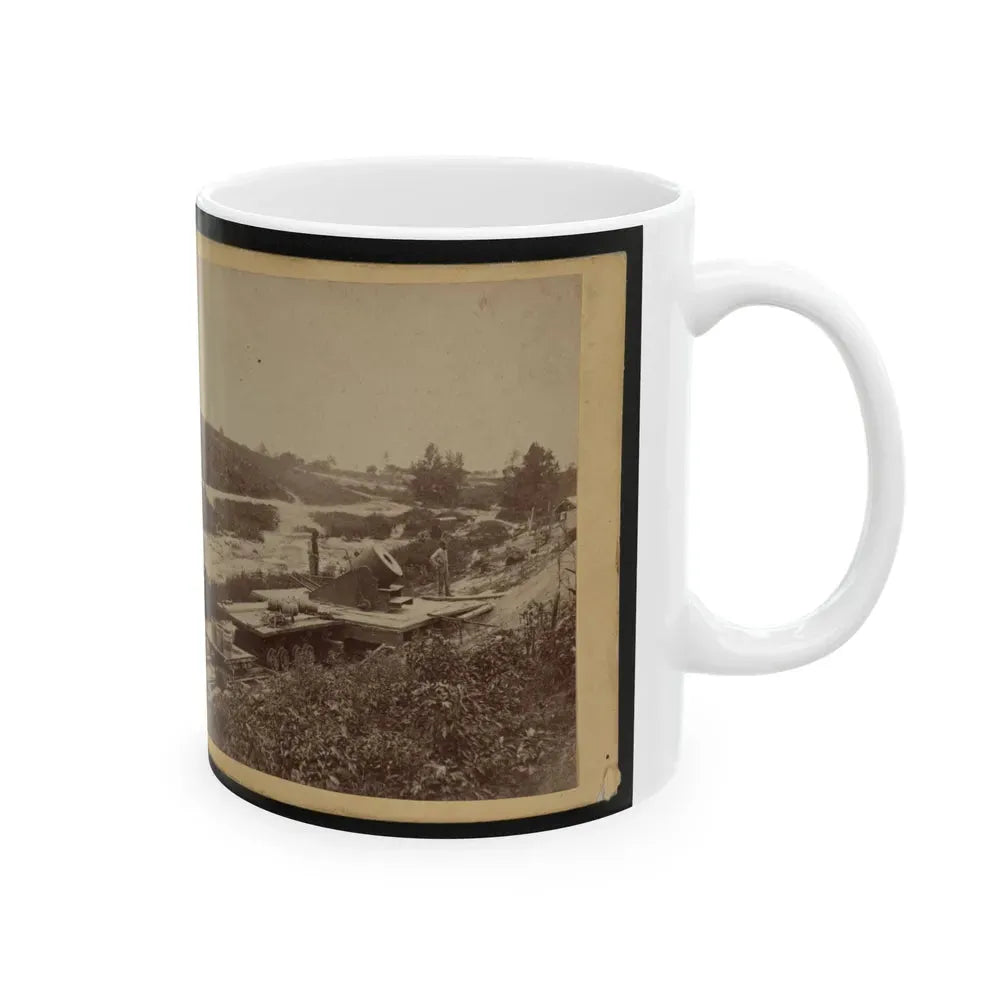 15-Inch (I.E. 13-Inch) Mortar, Dictator In The Works In Front Of Petersburg, Va. View From The North, September 1, 1864 (U.S. Civil War) White Coffee Mug - Go Mug Yourself