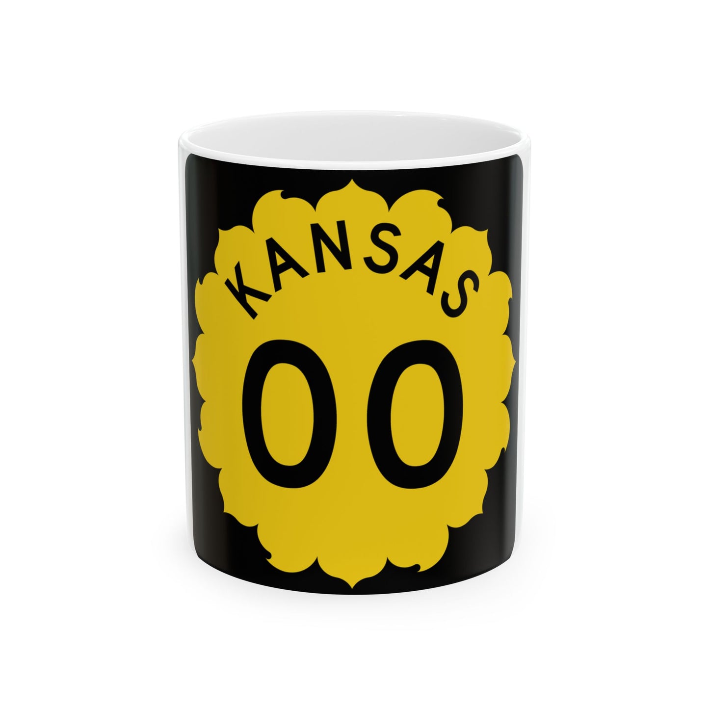 K-template 1962 (Kansas) (Road Sign) White Coffee Mug