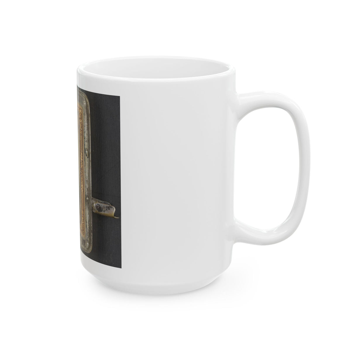 Unidentified Soldier In Confederate Cavalry Uniform With Sharps Carbine, Pistol, And Knife (1) (U.S. Civil War) White Coffee Mug