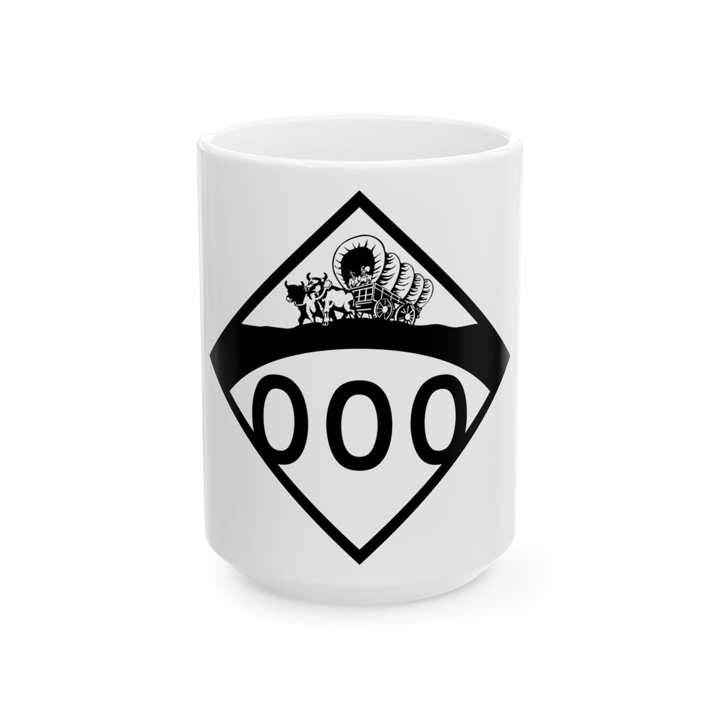 N-000 1950s template (Nebraska) (Road Sign) White Coffee Mug