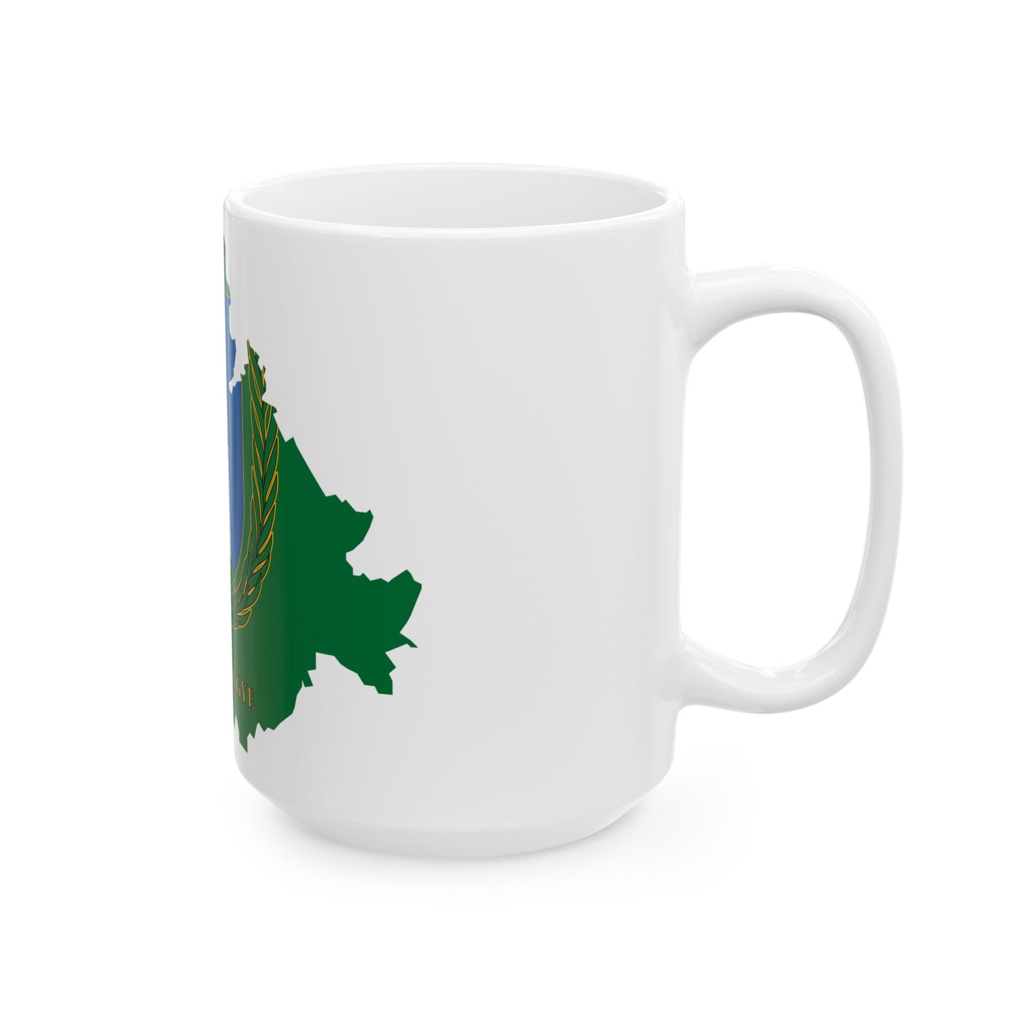 Flag-map of Baranya County (Hungary) White Coffee Mug