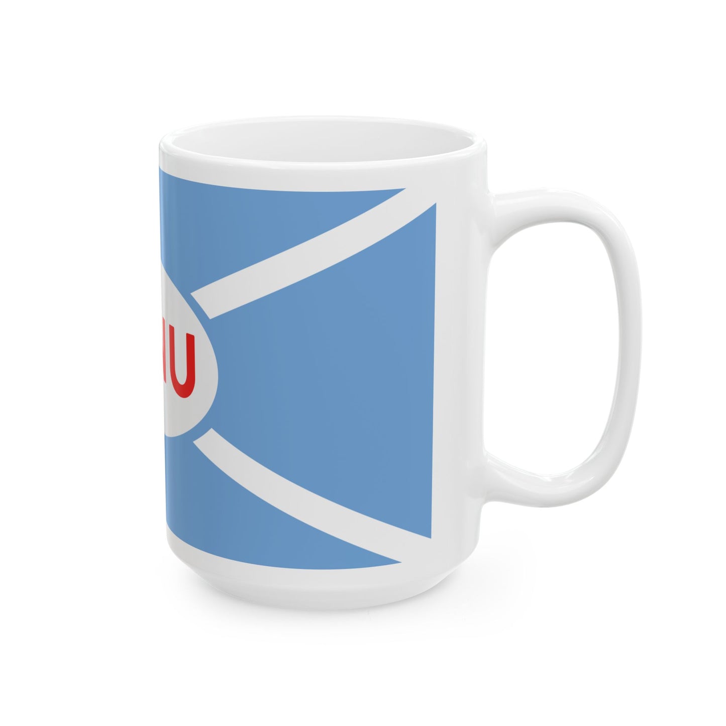 House flag of the Argentine Overseas Shipping Fleet FANU (Argentina) White Coffee Mug