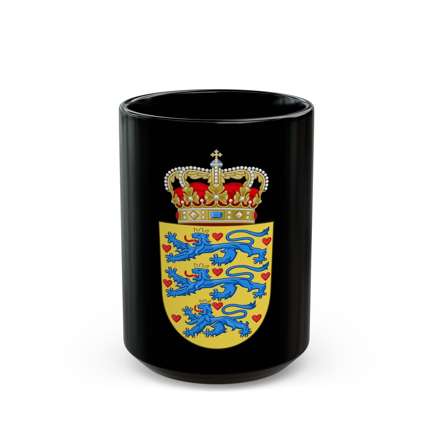 National Coat of arms of Denmark - Black Coffee Mug
