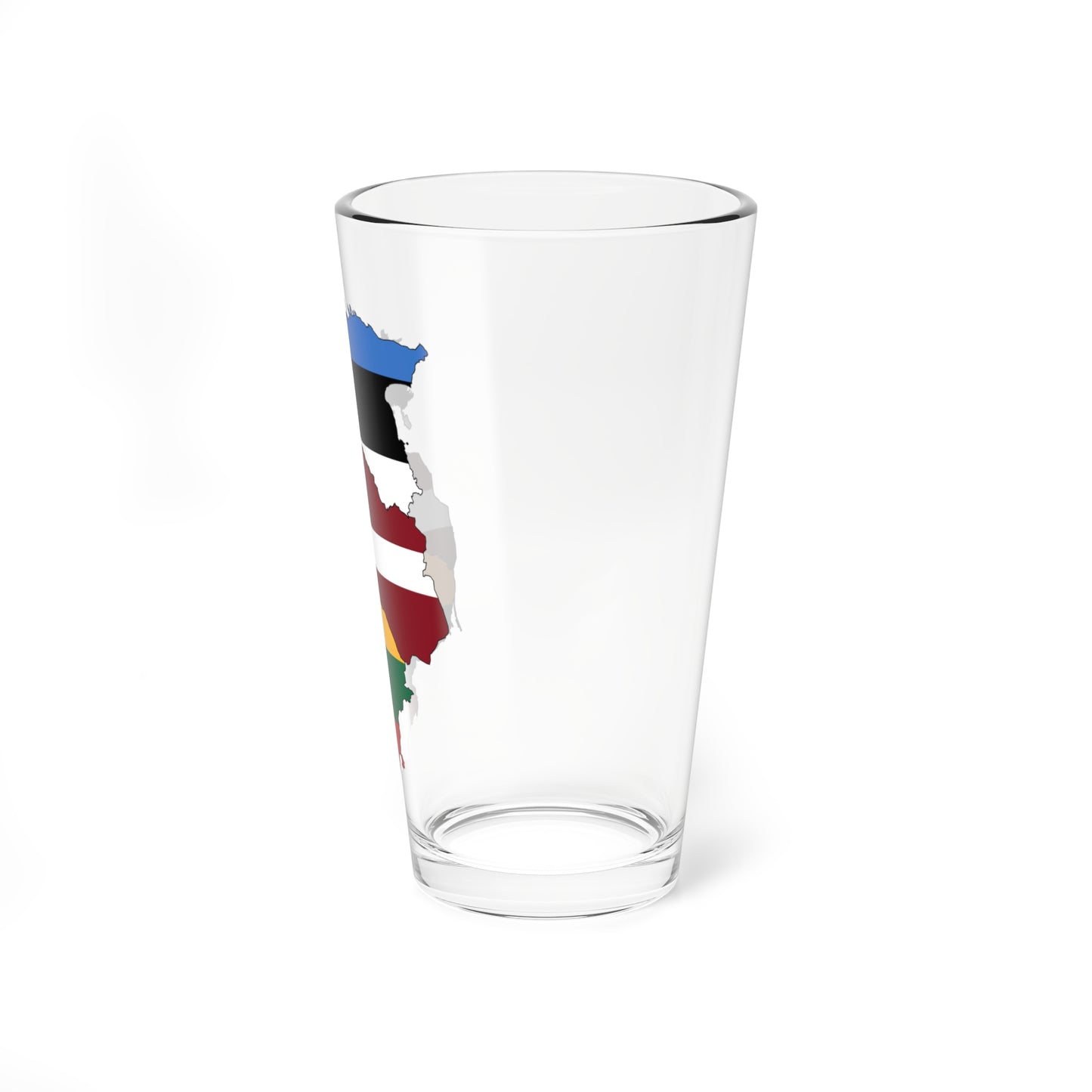 Baltic states flag map (Estonia) Pint Glass 16oz