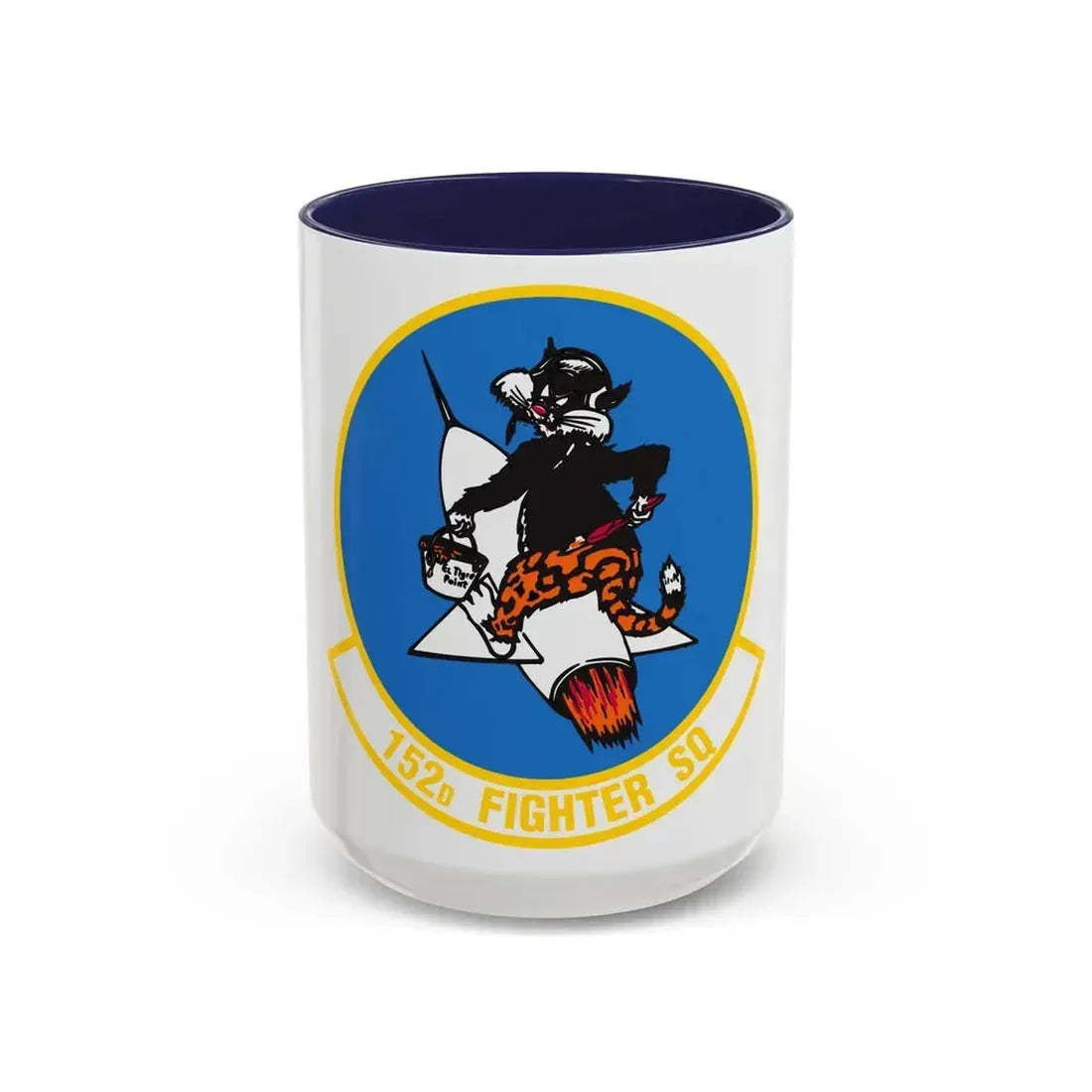 152 Fighter Squadron (U.S. Air Force) Accent Coffee Mug 15oz Navy - Go Mug Yourself