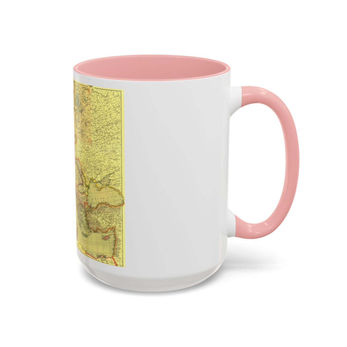 Europe and Africa and Asia (1915) (Map) Accent Coffee Mug
