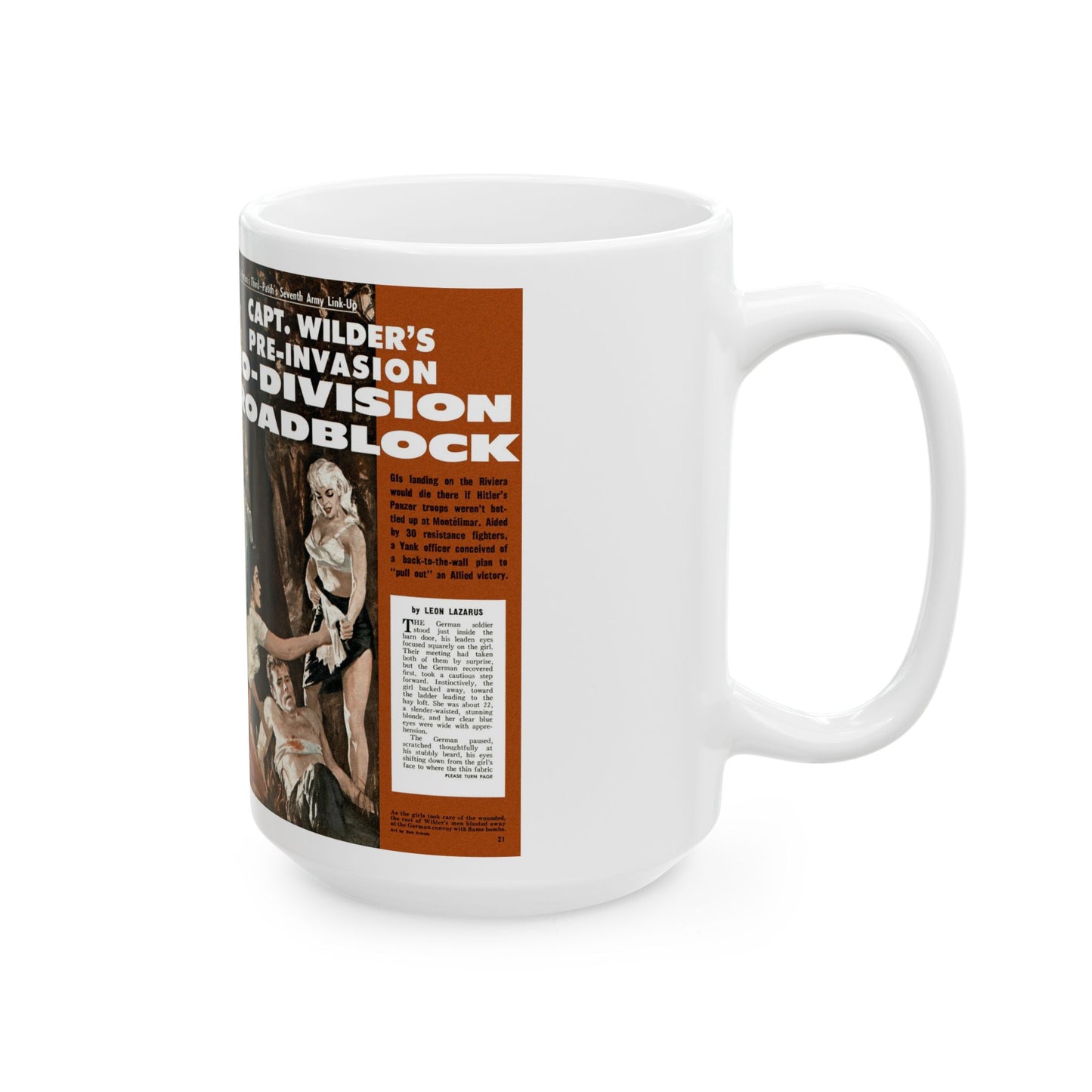 10-Division Roadblock, Stag magazine, July, 1964 - White Coffee Mug