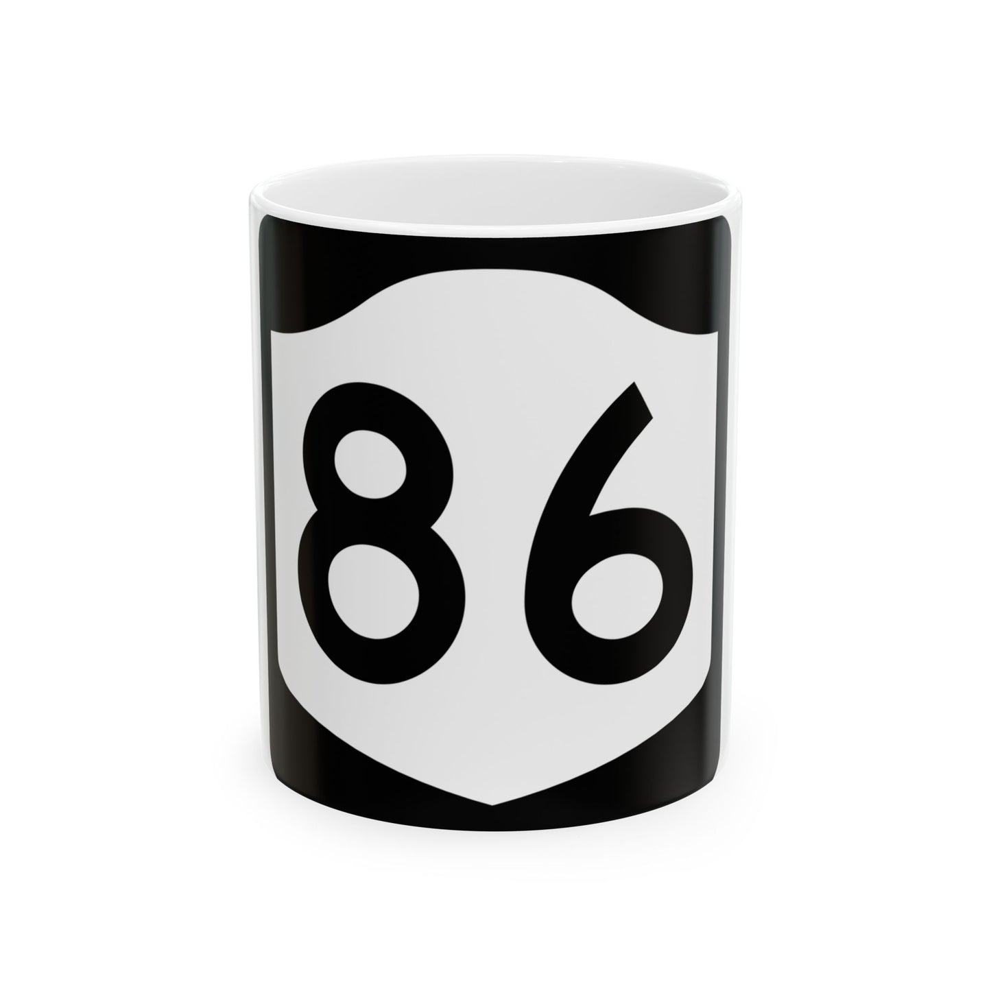 NY-86 (New York) (Road Sign) White Coffee Mug