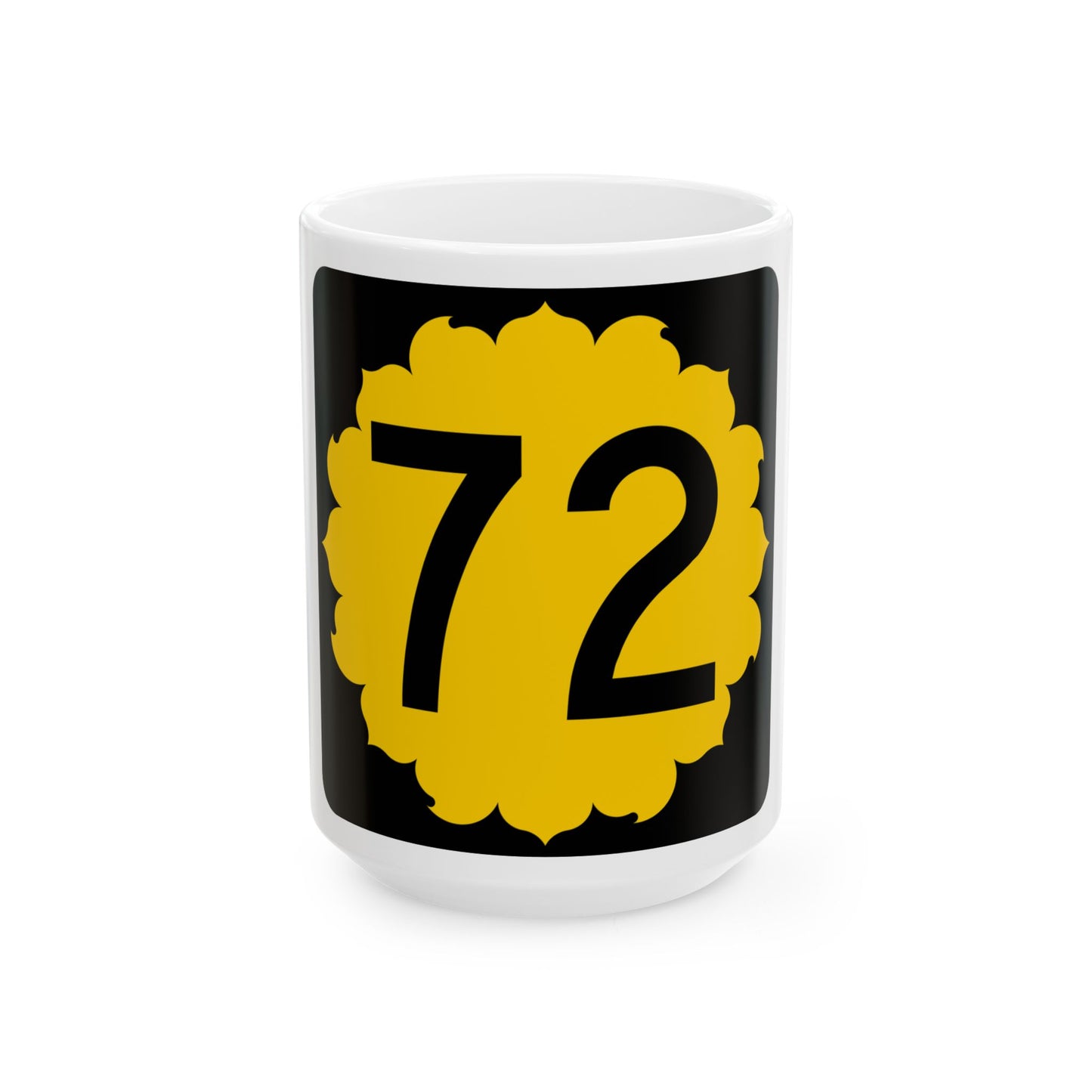 K-72 (Kansas) (Road Sign) White Coffee Mug