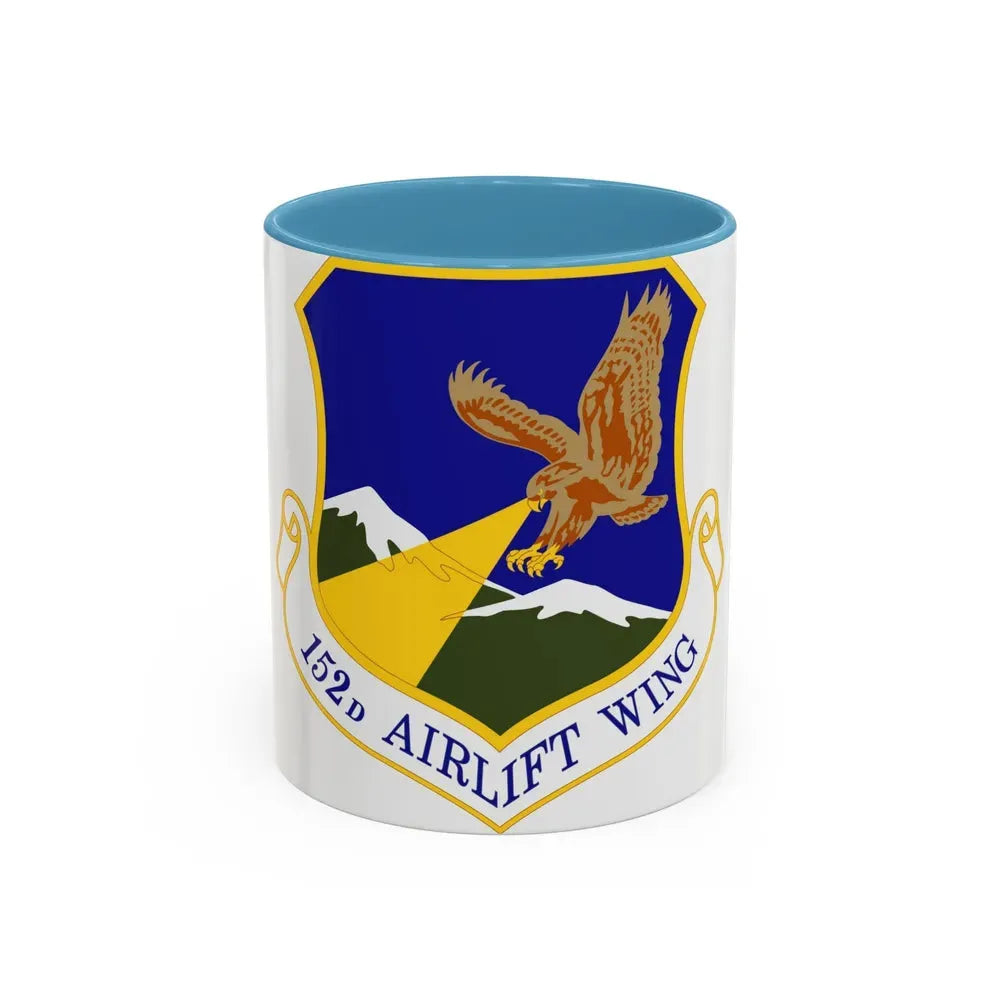 152d Airlift Wing (U.S. Air Force) Accent Coffee Mug 11oz Light Blue - Go Mug Yourself