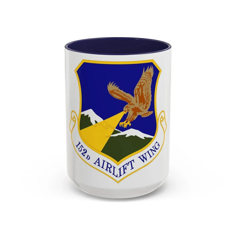 152d Airlift Wing (U.S. Air Force) Accent Coffee Mug 15oz Navy - Go Mug Yourself