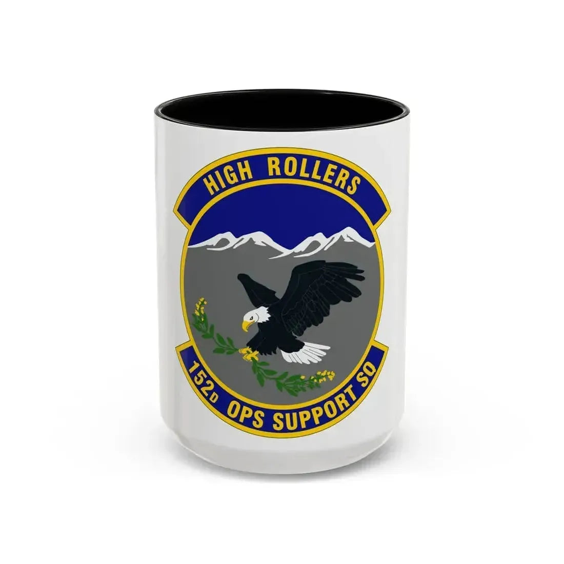 152d Operations Support Squadron (U.S. Air Force) Accent Coffee Mug 15oz Black - Go Mug Yourself