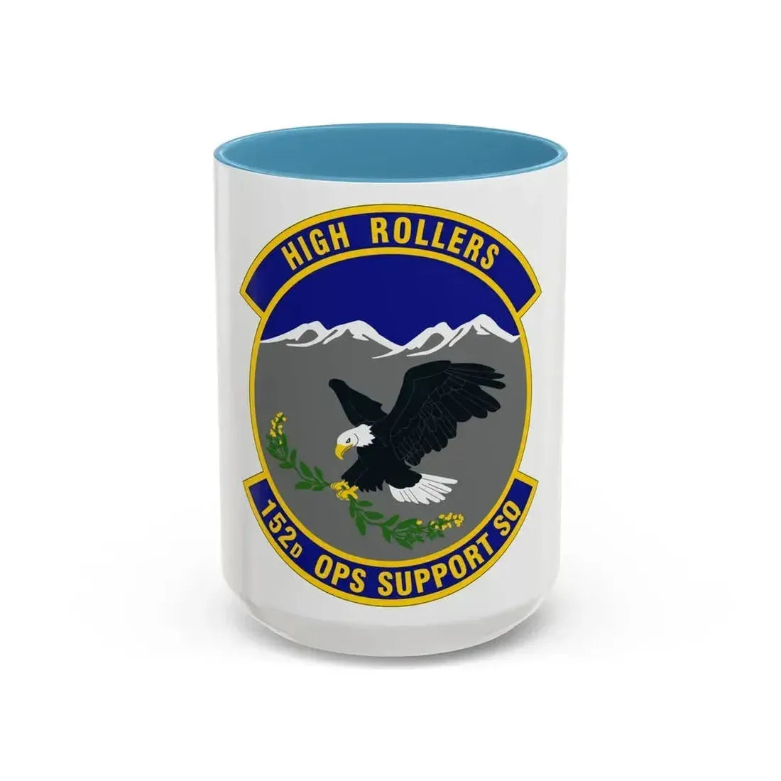 152d Operations Support Squadron (U.S. Air Force) Accent Coffee Mug 15oz Light Blue - Go Mug Yourself