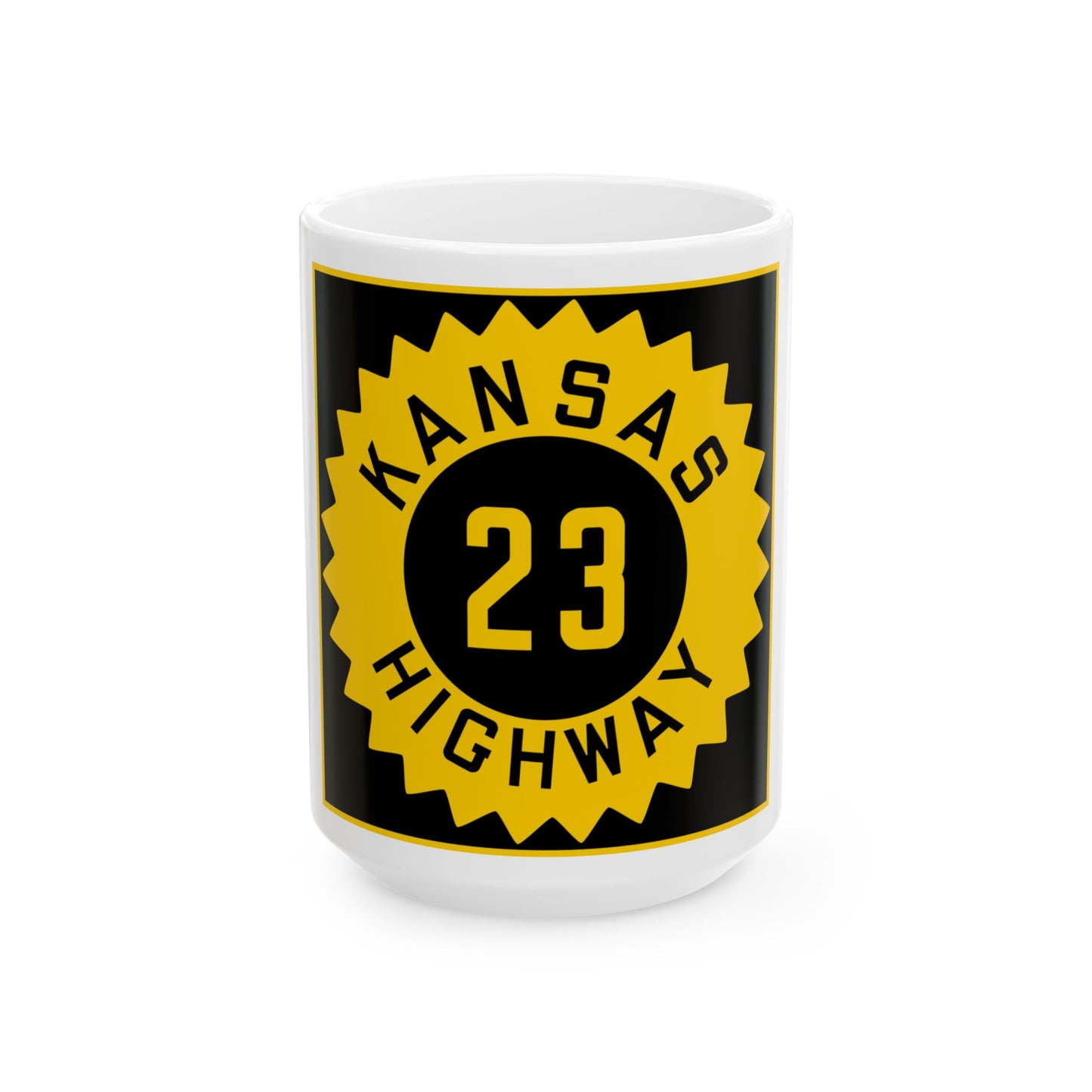 K-23 1926 (Kansas) (Road Sign) White Coffee Mug