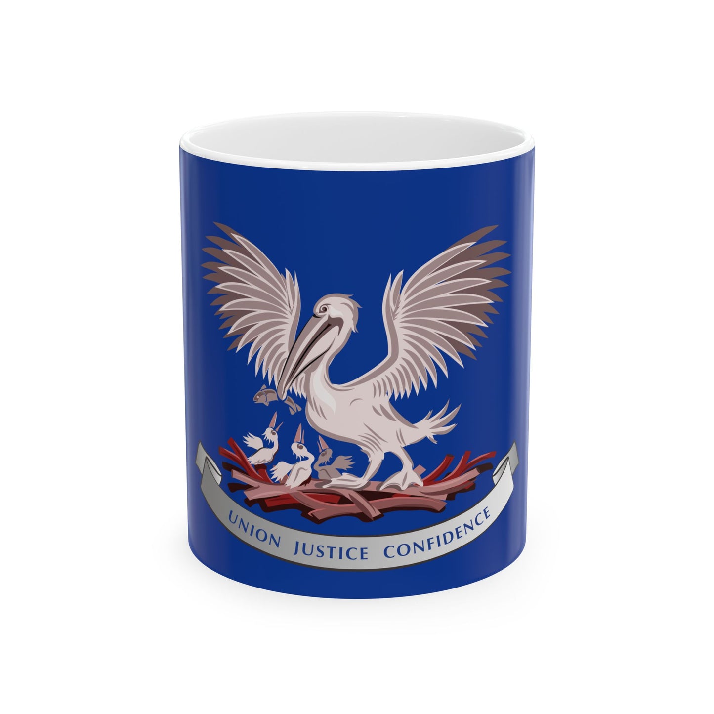 LOUISIANA PELICAN FLAG (United States) White Coffee Mug