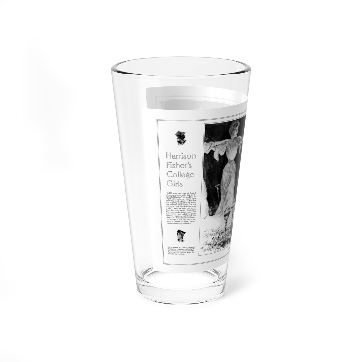 Harrison Fisher's College Girls, Ladies' Home Journal, June 1908 - Pint Glass 16oz