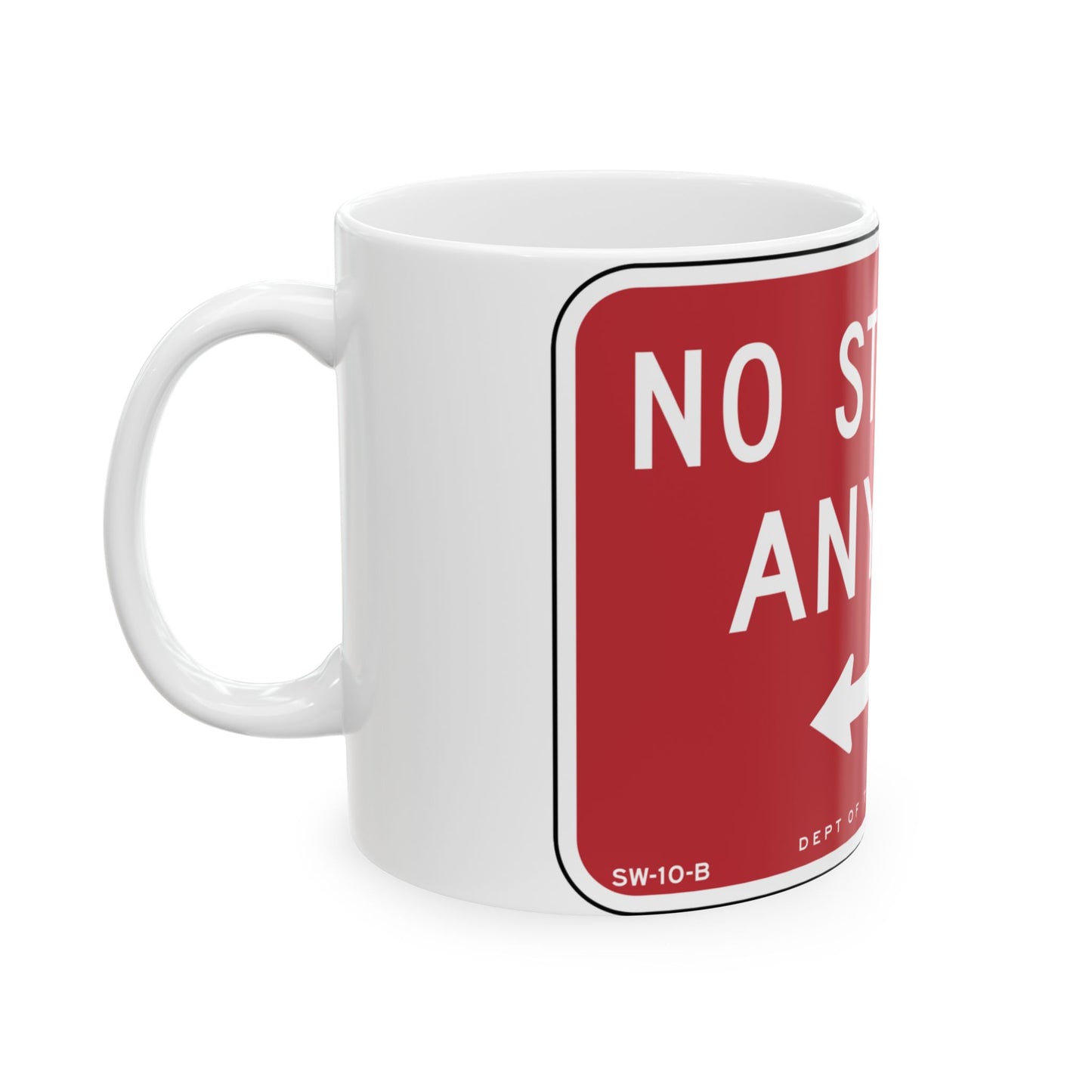 NYCDOT SP10-B (New York) (Road Sign) White Coffee Mug