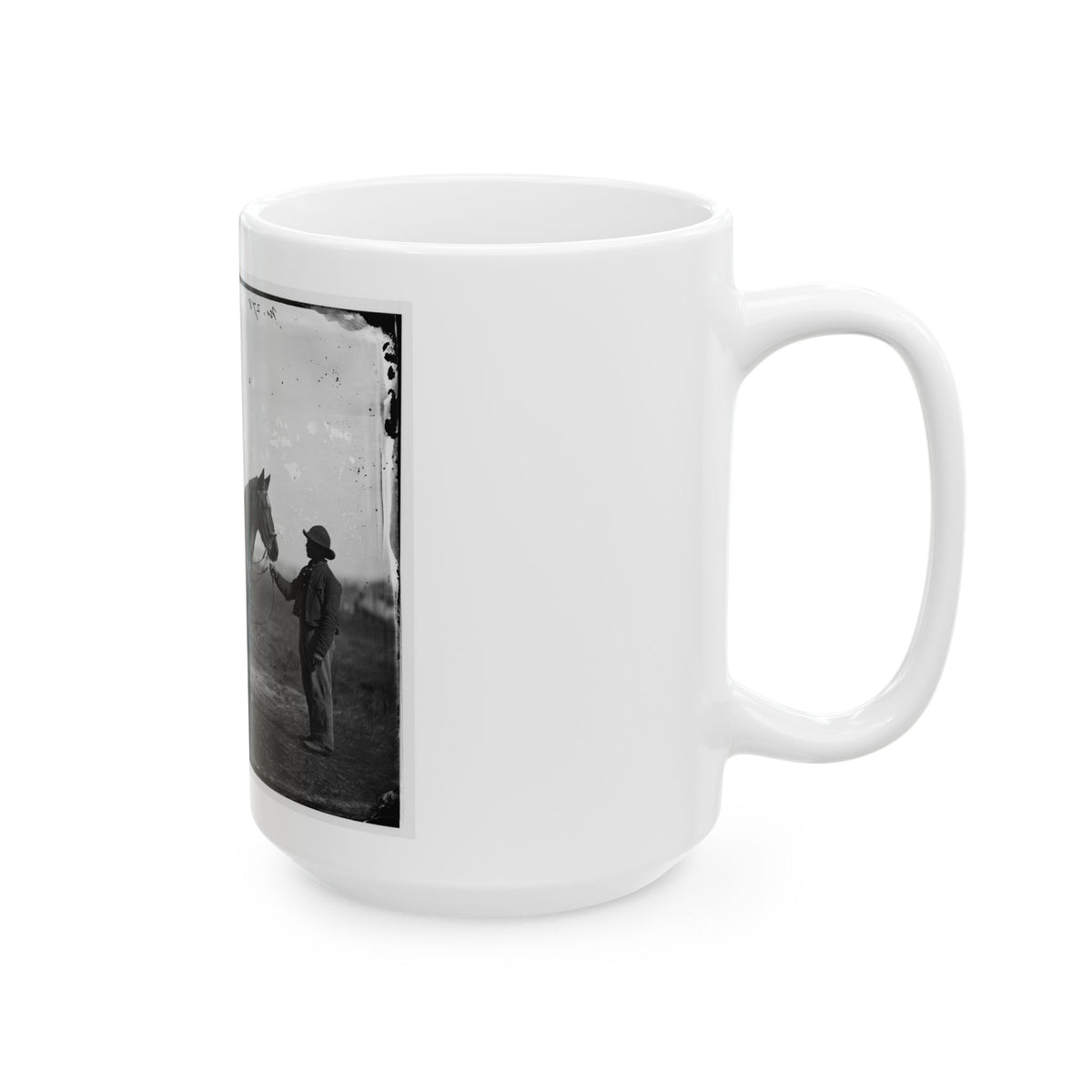 Brandy Station, Virginia. Capt. Beckwith's Horse, Headquarters, Army Of The Potomac (U.S. Civil War) White Coffee Mug