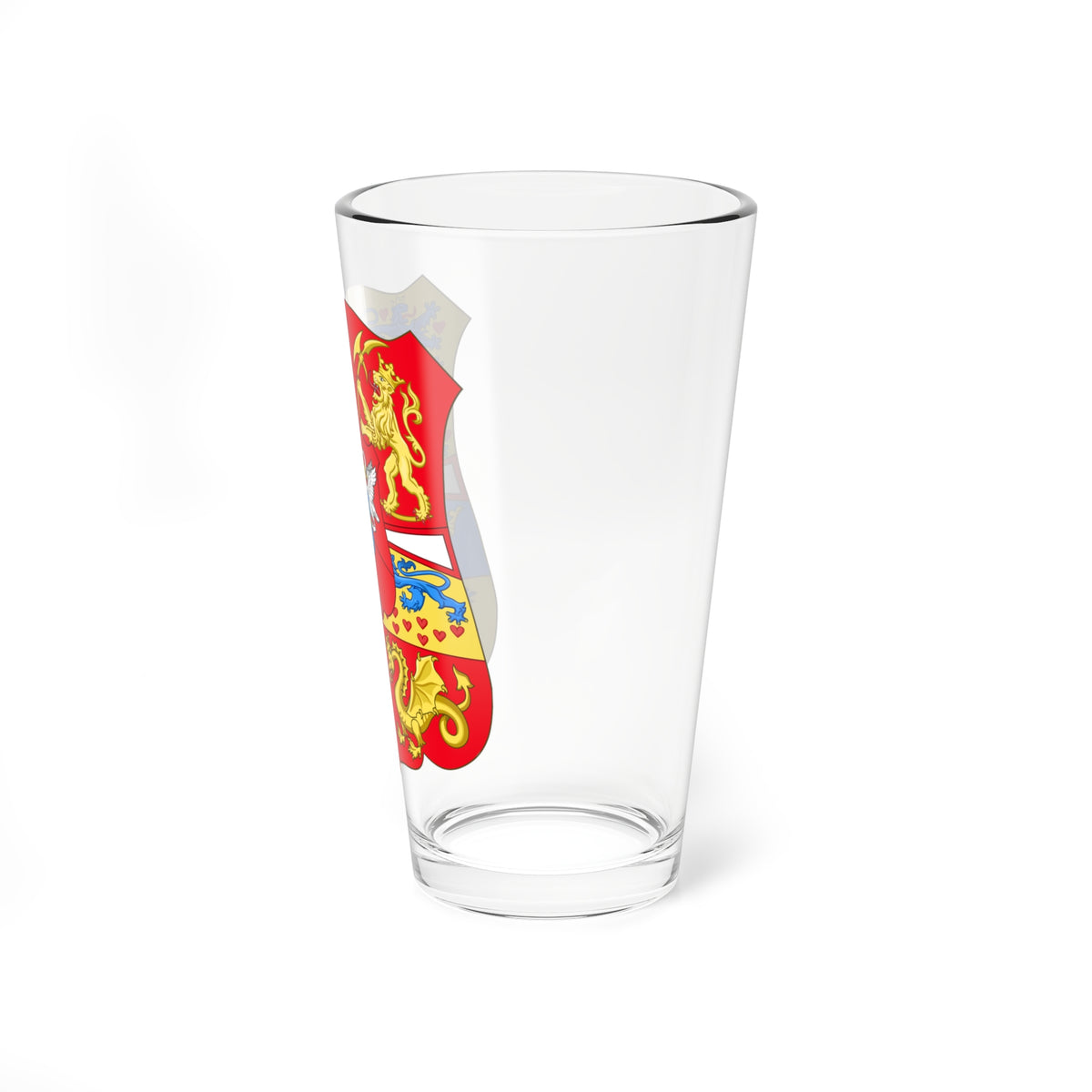Royal Arms of Norway Denmark 1699-1819 (Denmark) (Coat of Arms) Pint Glass 16oz