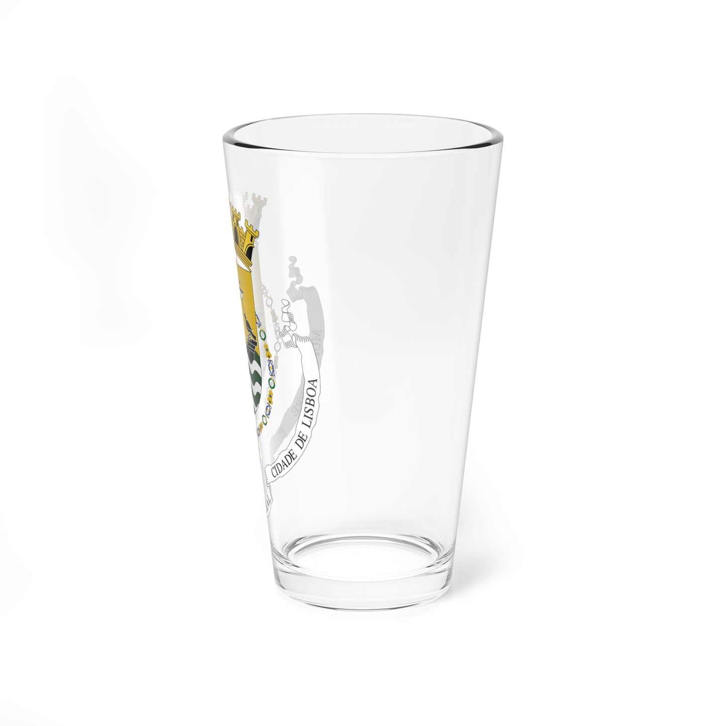 Crest of Lisboa unofficial (Portugal) (Coat of Arms) Pint Glass 16oz