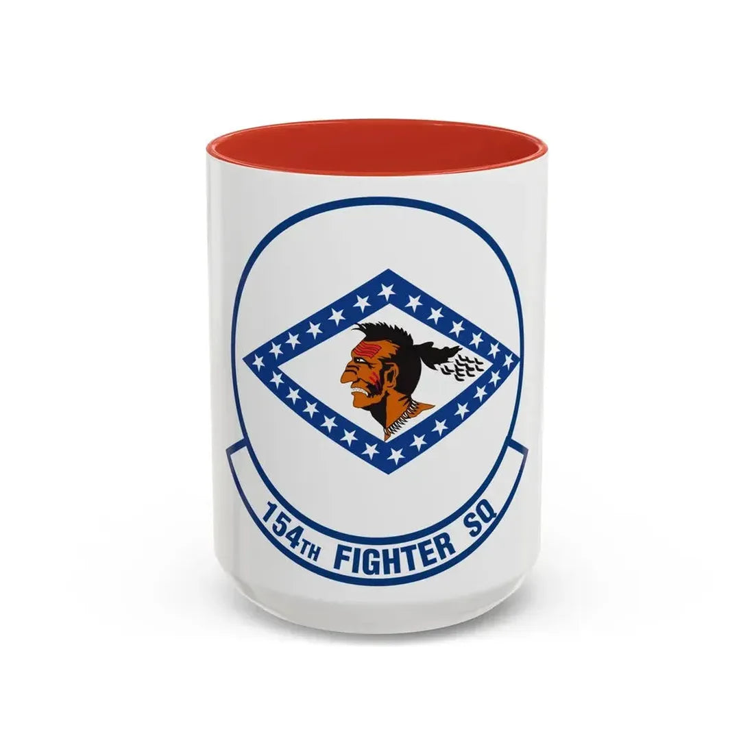 154 Fighter Squadron (U.S. Air Force) Accent Coffee Mug 15oz Red - Go Mug Yourself