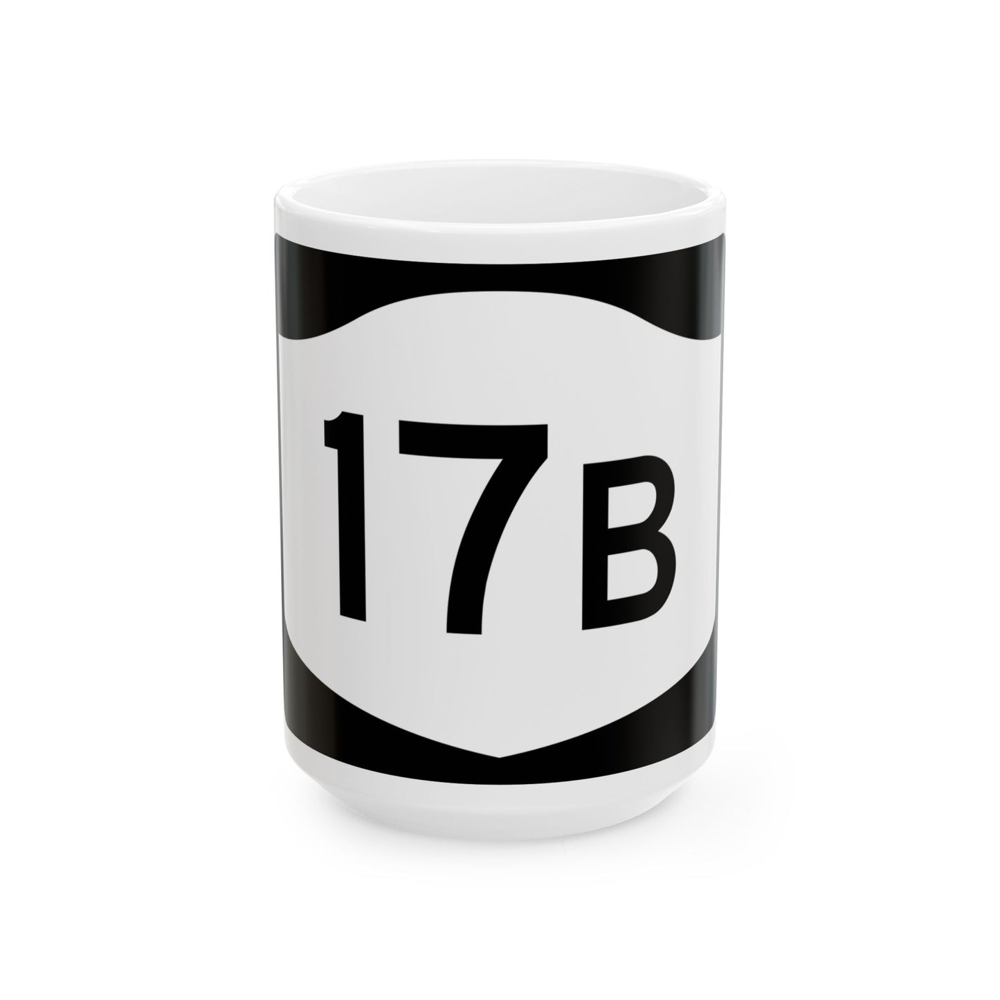 NY-17B (New York) (Road Sign) White Coffee Mug