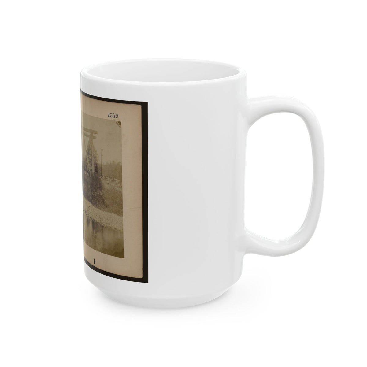 Railroad Trestle Bridge (U.S. Civil War) White Coffee Mug