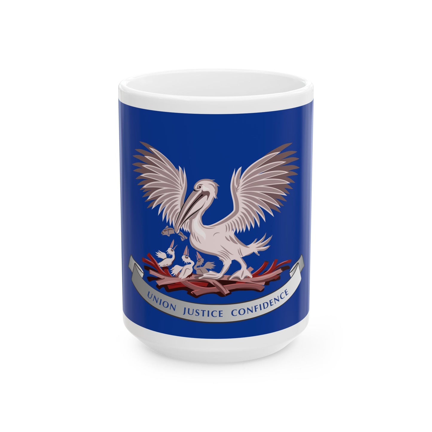 LOUISIANA PELICAN FLAG (United States) White Coffee Mug