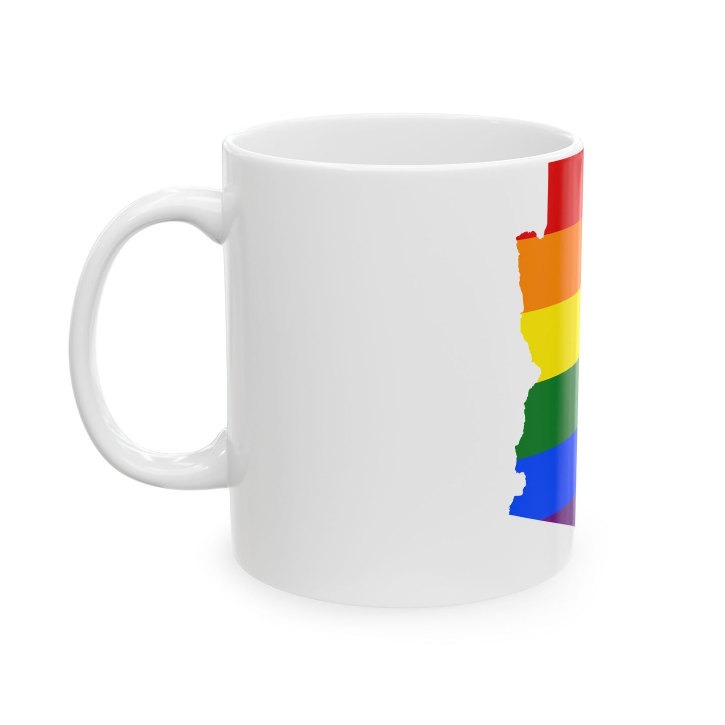 LGBT flag map of Arizona (United States) White Coffee Mug