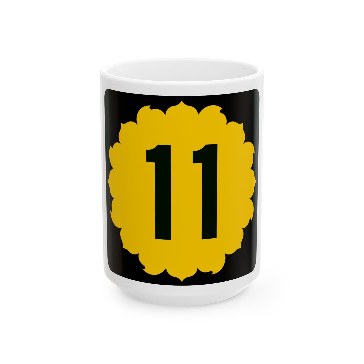 K-11 (Kansas) (Road Sign) White Coffee Mug