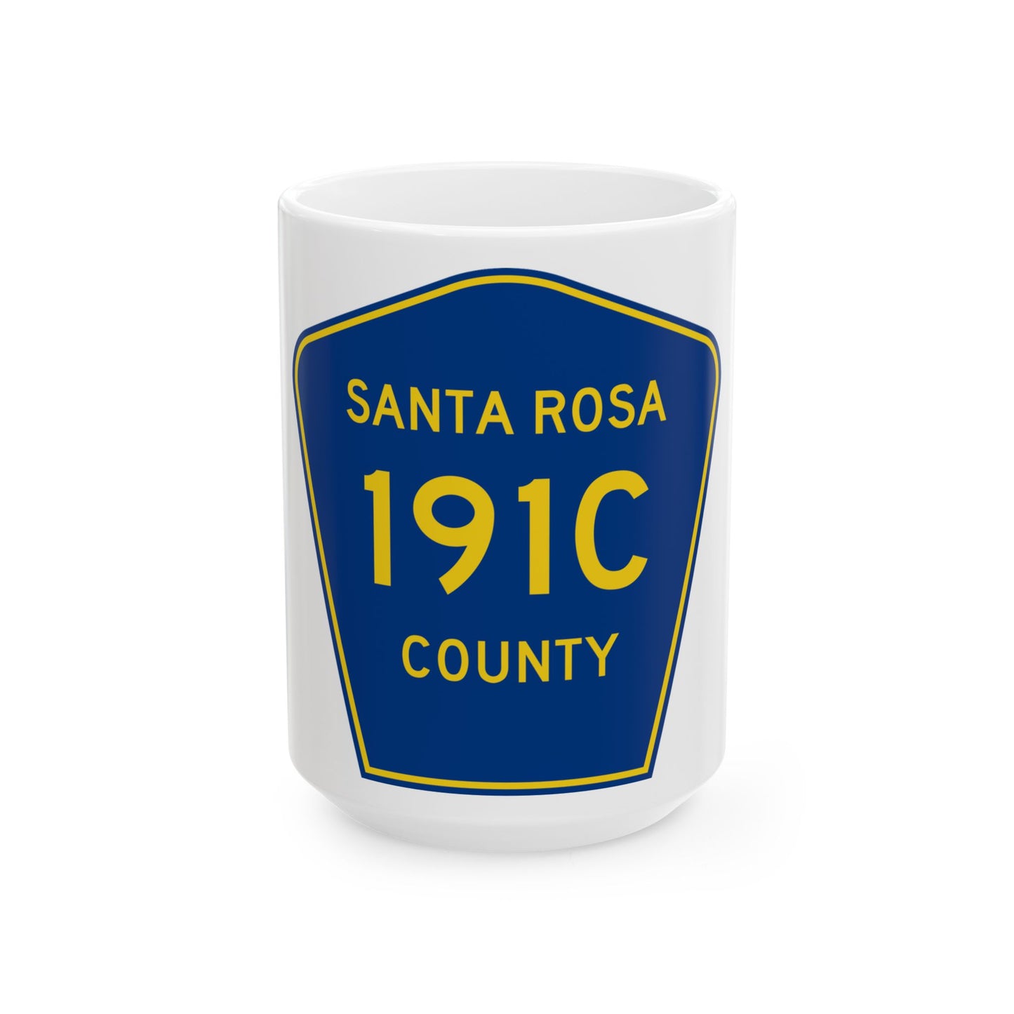 Santa Rosa County 191C (Florida) (Road Sign) White Coffee Mug