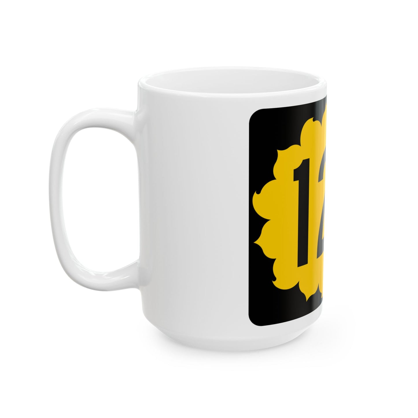 K-124 (Kansas) (Road Sign) White Coffee Mug