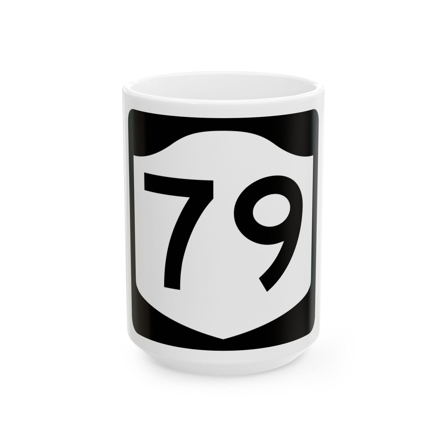 NY-79 (New York) (Road Sign) White Coffee Mug